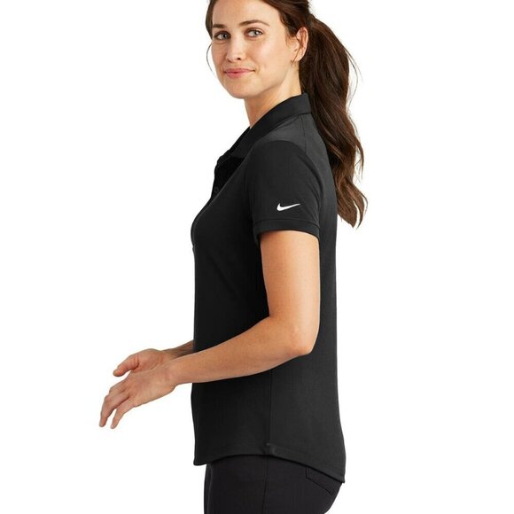 NIKE GOLF Ladies Dri-FIT Pebble Texture Sport Shirt NEW NWT BLACK MFeatures High - Picture 3 of 10